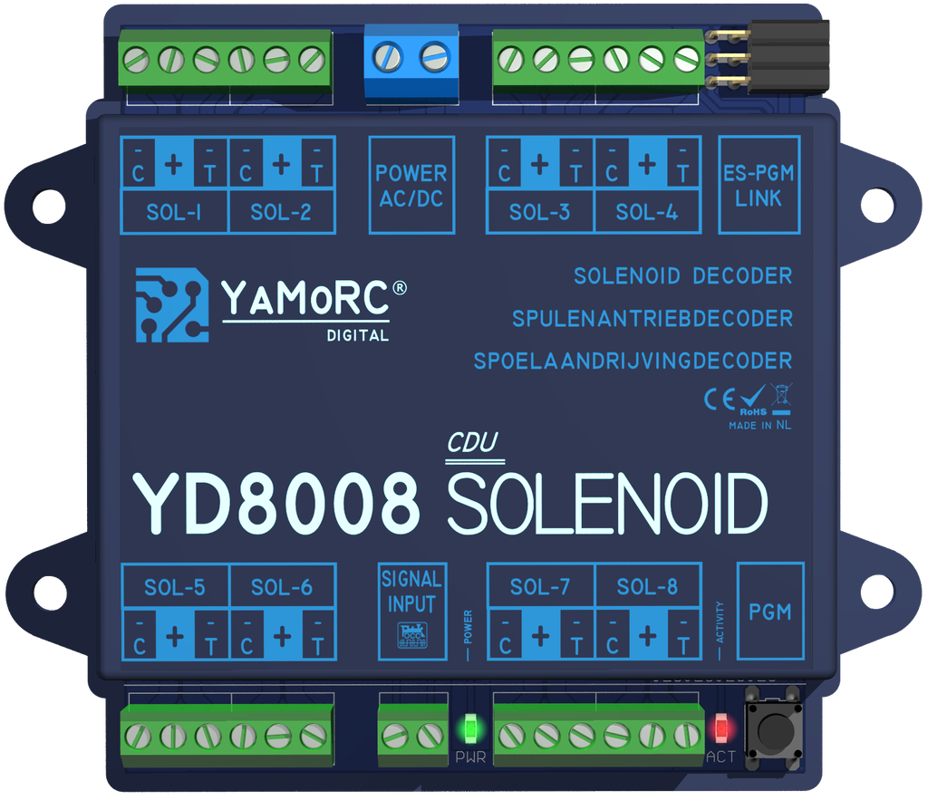 YaMoRC YD8008 Décodeur d'aiguillages 8 sorties