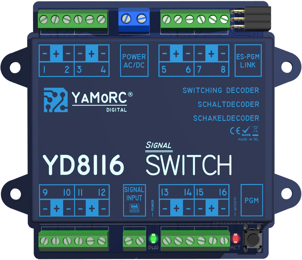 YaMoRC YD8116 Décodeur de signalisation  16 sorties