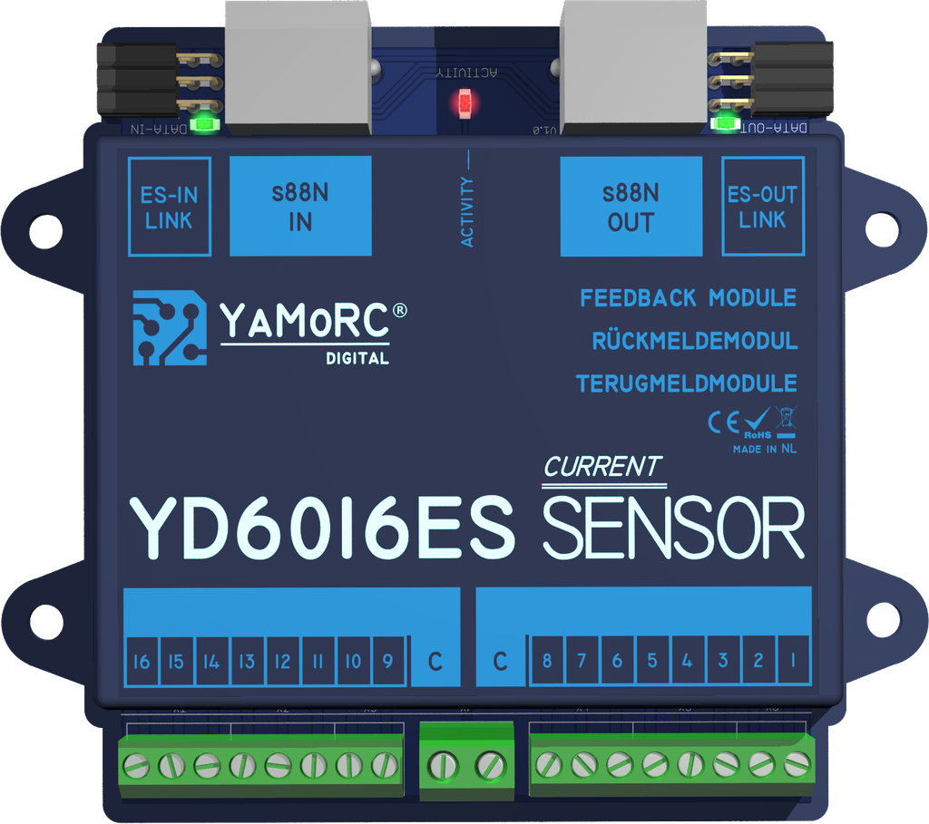 YaMoRC YD6016ES-CS Module de rétrosignalisation S-88N   16 entrÃ©es avec détection de courant