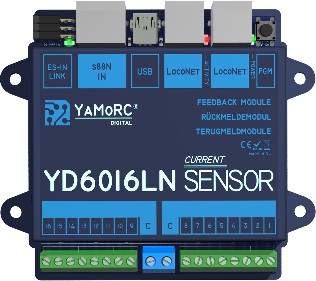 YaMoRC YD6016LN-CS 16x LocoNet, Current Sense with s88