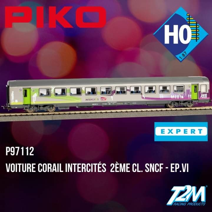 Piko 97112 HO Voiture Corail Intercités 2ème classe Ep VI  SNCF