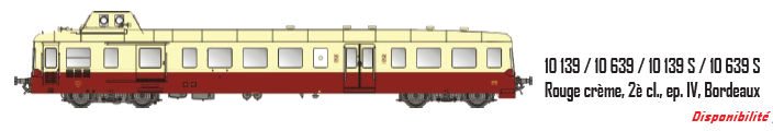 LS-Models 10139 voie H0 Autorail diesel X3800, rouge / crème, 2e classe Bordeaux SNCF, époque IV
