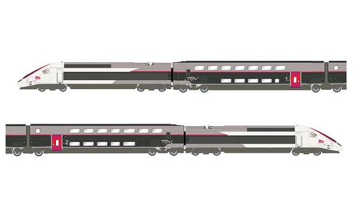 [JOUEF HJ2451S  ] JOUEF HJ2451S   H0  SNCF, Coffret de 4 voitures, TGV Duplex Carmillon, avec son numérique 