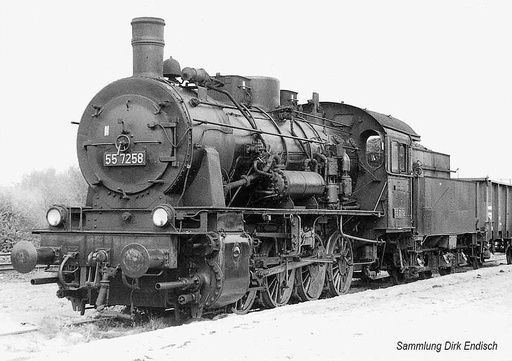 [RIVAROSSI HR2810  ] RIVAROSSI HR2810  1/87   DR, locomotive à vapeur BR 55.25 (ex pr. G 8.1), noir/rouge 