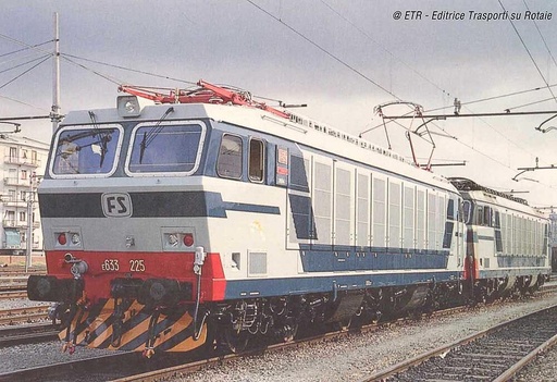 [RIVAROSSI HR2875  ] RIVAROSSI HR2875  1/87   FS, coffret de 2 locomotives électriques série E.633 200 (toutes deux motorisées), bleu/gris 