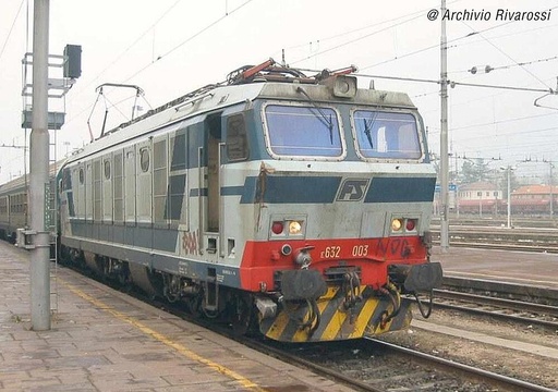 [RIVAROSSI HR2876S  ] RIVAROSSI HR2876S  1/87   FS, Locomotive électrique E.632 avec pantographes type52, bleu/gris, FS a losanga 