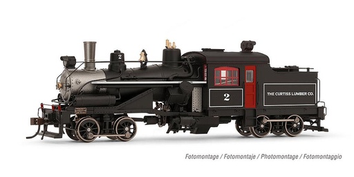 [RIVAROSSI HR2882  ] RIVAROSSI HR2882  1/87   Locomotive à vapeur Heisler, modèle à 2 bogies, The Curtiss Lumber Co. #2 