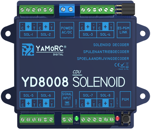 [YaMoRC YD8008] YaMoRC YD8008 Décodeur d'aiguillages 8 sorties