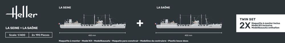 Heller 55050 STARTER KIT LA SEINE + LA SAONE TWINSET 1:400