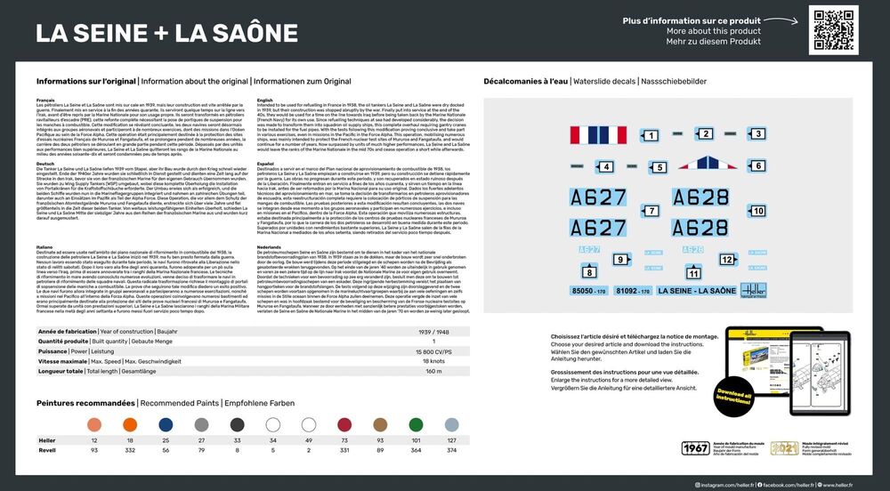 Heller 55050 STARTER KIT LA SEINE + LA SAONE TWINSET 1:400