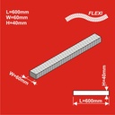 H0 Remblais 600x60x Hauteur 40 mm FLEXI 4pcs HCT9617F I-Track France 