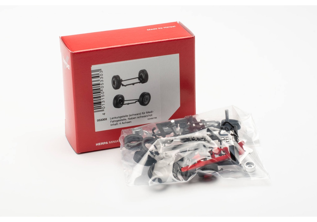 KIT HO Accessoires Pièces de direction pour tracteurs Medi (4 essieux) Herpa 053303