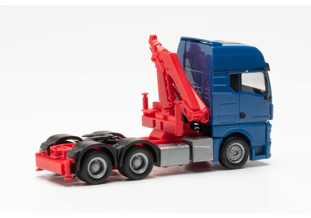 HO MAN TGX GX 6x4 Tracteur avec grue de chargement, bleu Herpa 313100-002