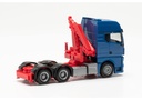 HO MAN TGX GX 6x4 Tracteur avec grue de chargement, bleu Herpa 313100-002