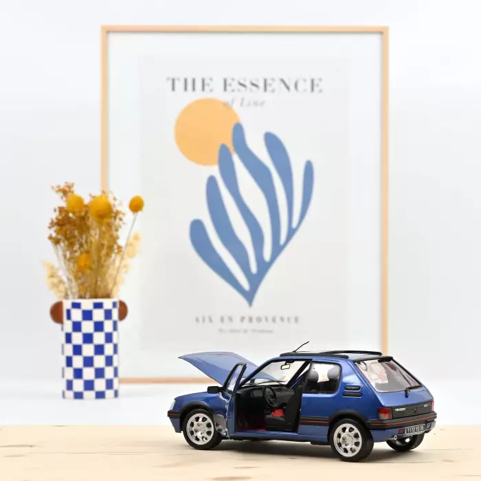 Peugeot 205 GTi 1.9 with windowroof 1992 Miami Blue 1:18 Norev 184844 