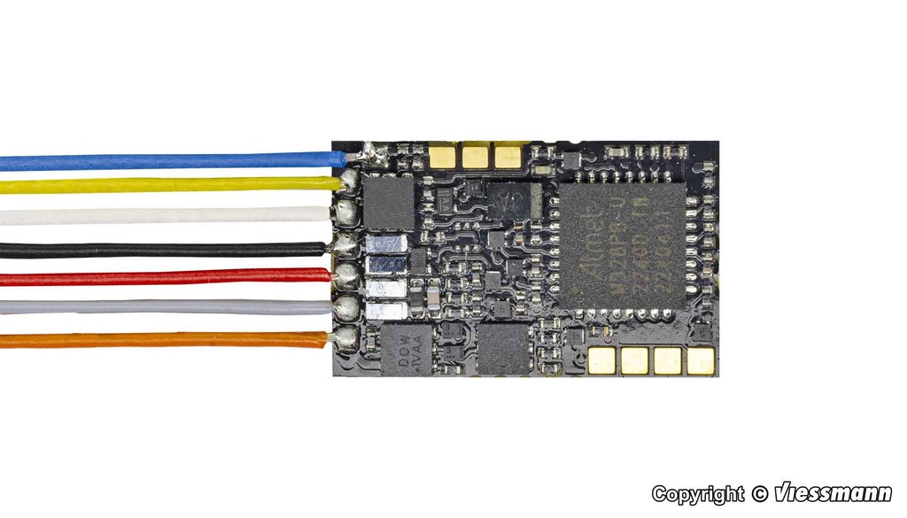 Set de départ N digital DCC avec centrale, décodeur d'accessoire, décodeur de locomotive à fils et module de rétrosignalisation RailBOX Electronics