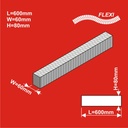 H0 Remblais 600x60x Hauteur 80 mm FLEXI 2 pces HCT9618F I-Track France 