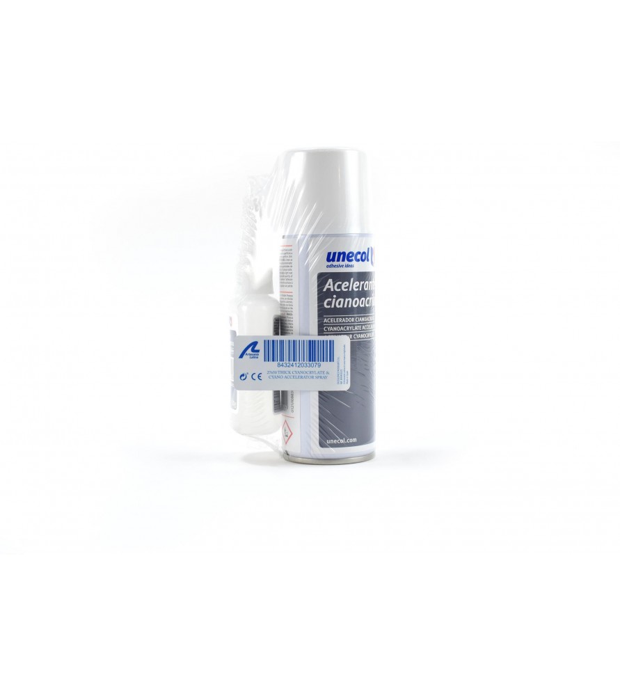 CIANOCRYLATE 50G et SPRAY ACCÉLÉRATEUR Artesania Latina 27650 