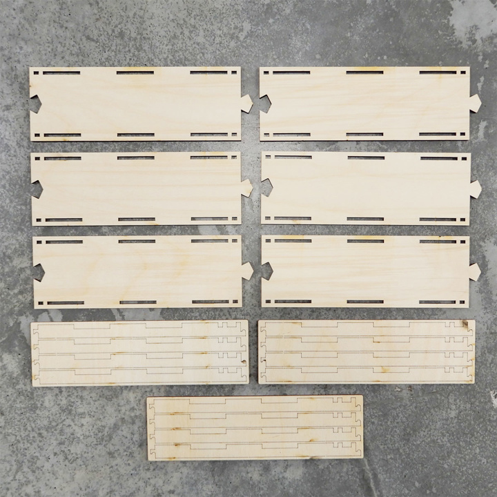 H0 Segments droits voie unique 80x230mm 6p. HCT9653 I-Track France 