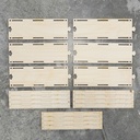 H0 Segments droits voie unique 80x230mm 6p. HCT9653 I-Track France 