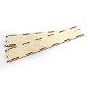 H0 Segment aiguille droite 15° 80x460mm 1p. HCT9655Y I-Track France