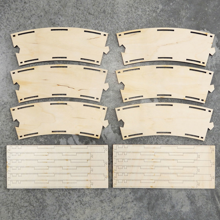 Segment de courbe voie unique,R 419,6mm,30°,W 80mm 6pcs HCT9663 I-Track France 