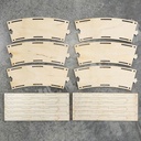 Segment de courbe voie unique,R 419,6mm,30°,W 80mm 6pcs HCT9663 I-Track France 