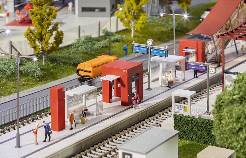 Faller 120302   H0  Point information DB 11,5 x 9 x 43 mm, 34 x 17,5 x 32 mm, 21 x 3 x 31,5 mm, 34 x 23 x 43 mm, 34 x 17,5 x 32 mm, 21 x 15 x 31,5 mm, 132 x 34 x 43 mm