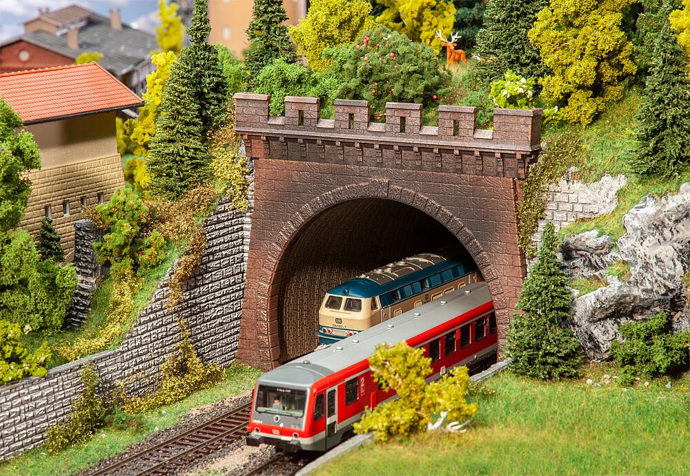 Faller 120570   H0  2 Entrées de tunnel, 2 voies 190 x 15 x 159 mm
