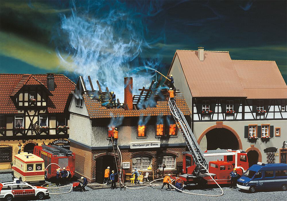 Faller 130429   H0  Ruine d’incendie Auberge Au Soleil 136 x 119 x 119 mm