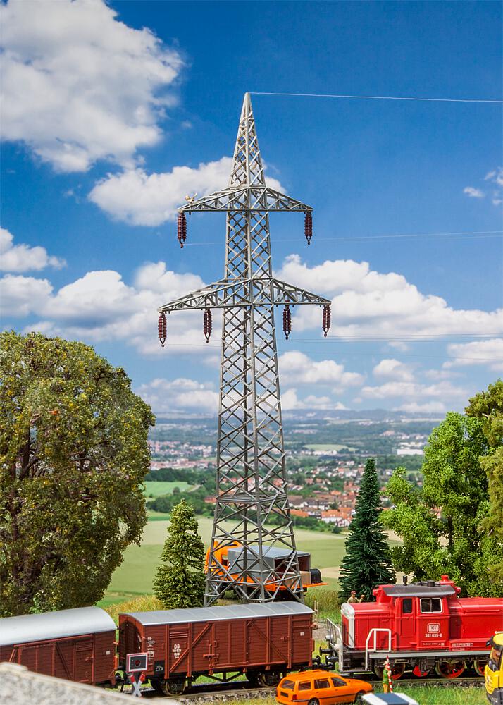 Faller 130898   H0  2 Pylônes de câbles aériens (110 kV) 161 x 51 x 312 mm (2 x)