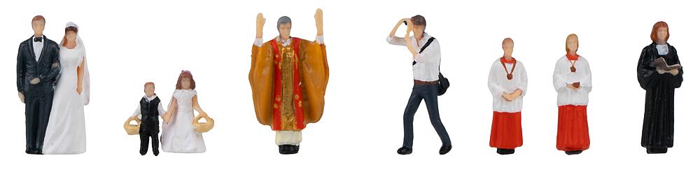 Faller 151610   H0  Mariés avec prêtre 