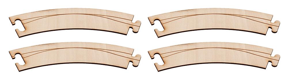 Faller 161920   H0  Laser-Street coude de voie de conduite 45° R = 268 x 50 mm (4 x)