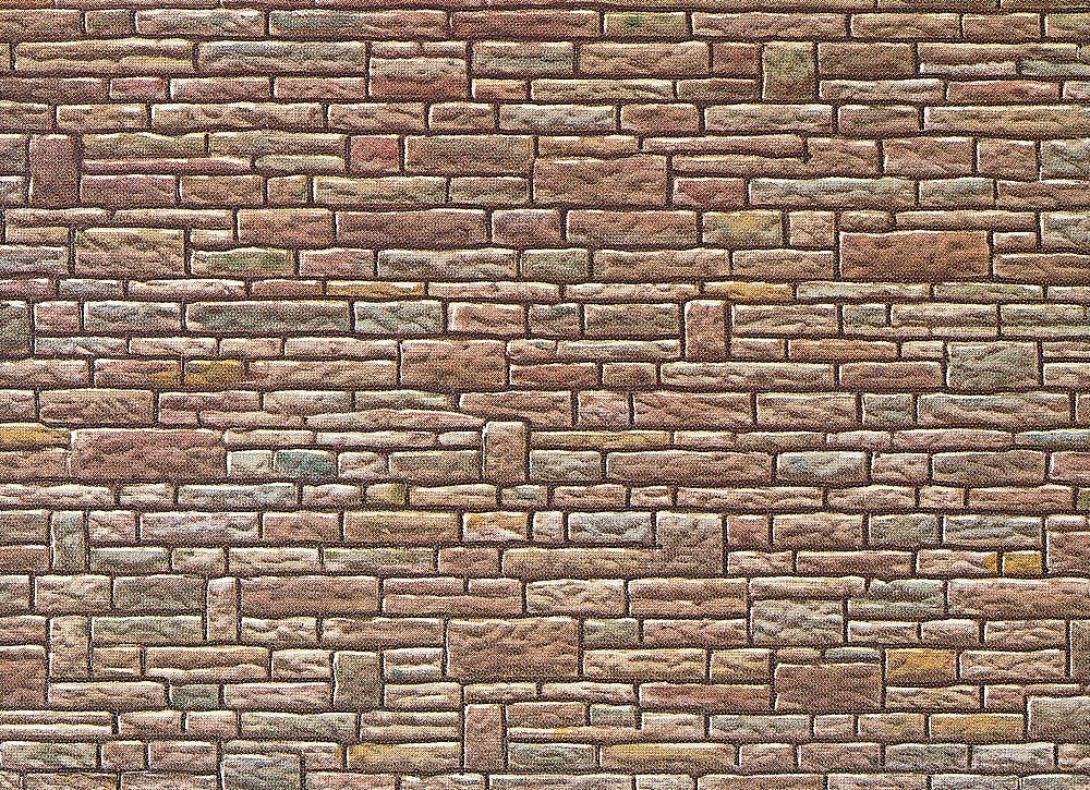 Faller 170604   H0  Plaque de mur, Grès, vert-jaune-brun 250 x 125 x 0,5 mm