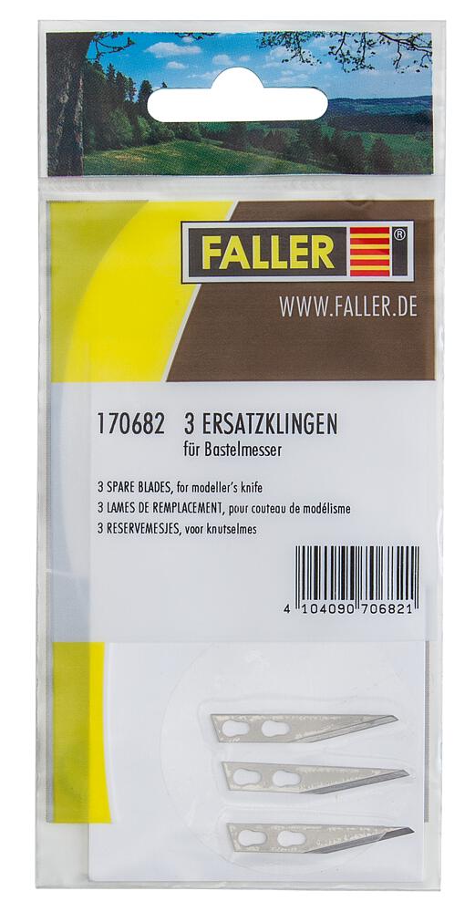 Faller 170682   H0, TT, N, Z  3 lames de rechange pour couteau de modélisme art 170687 