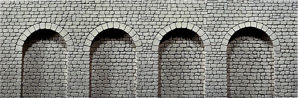 Faller 170838   H0  Dalle décorative arcades, Pierre de taille naturelle 370 x 125 x 12 mm