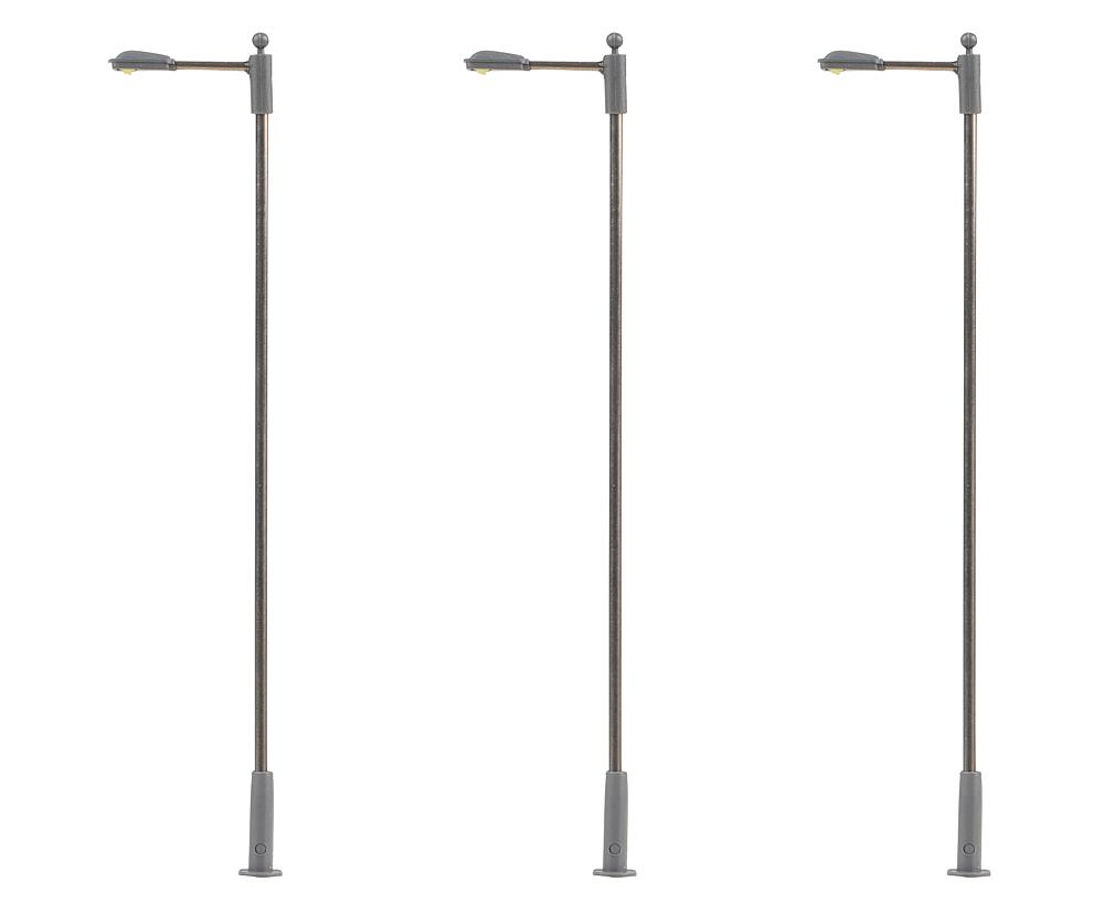 Faller 180102   H0  Éclairages publics LED, lampes en prolongement, froid blanc, 3 pièces 