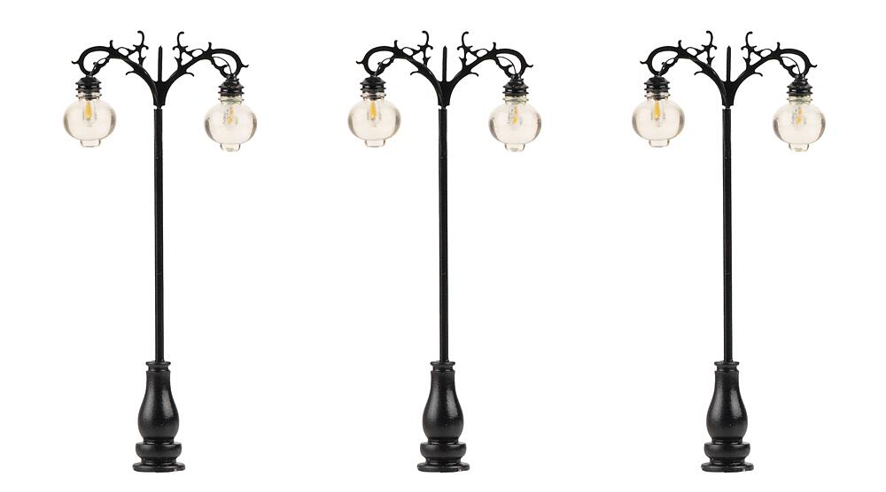 Faller 180107   H0  Réverbère LED, lampes suspendues, froid blanc, 3 pièces 