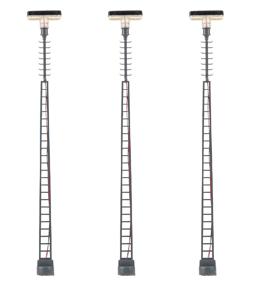 Faller 180118   H0  Lampes LED rapportée sur poteau en treillis, blanch chaud, 3 pièces 