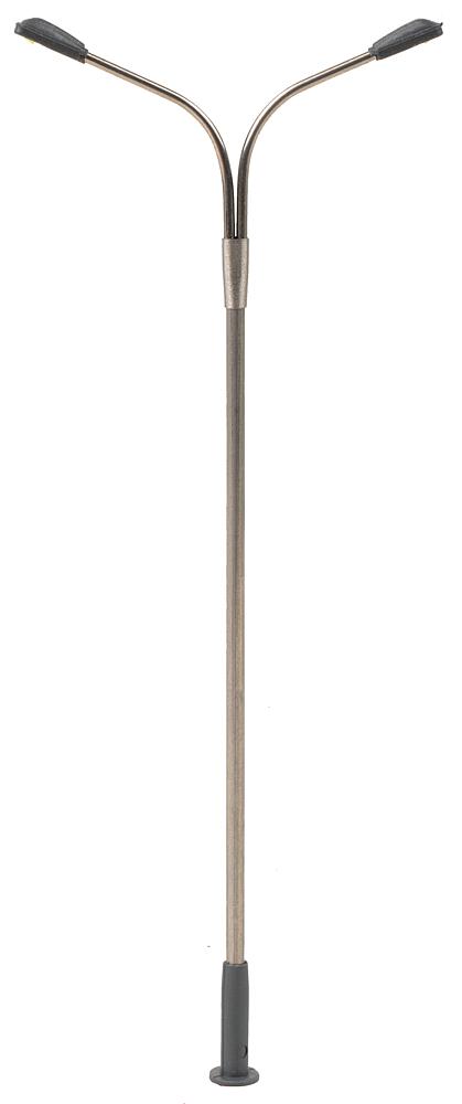 Faller 180201   H0  Éclairage public LED, lampadaire, deux bras, froid blanc 