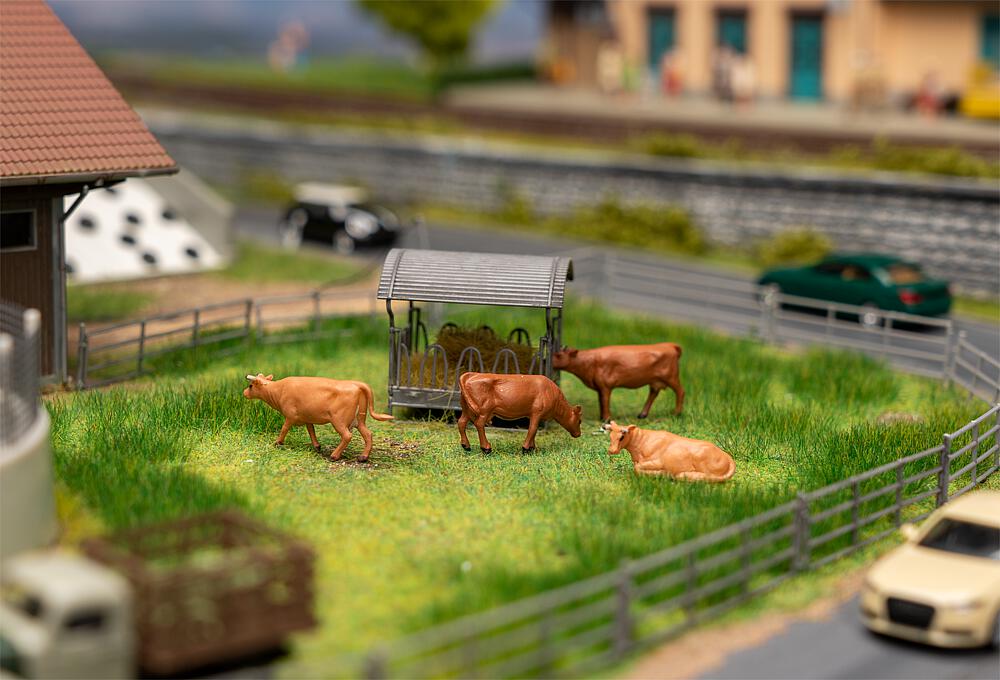 Faller 180235   H0  Lot de figurines avec minibruitage Vaches 