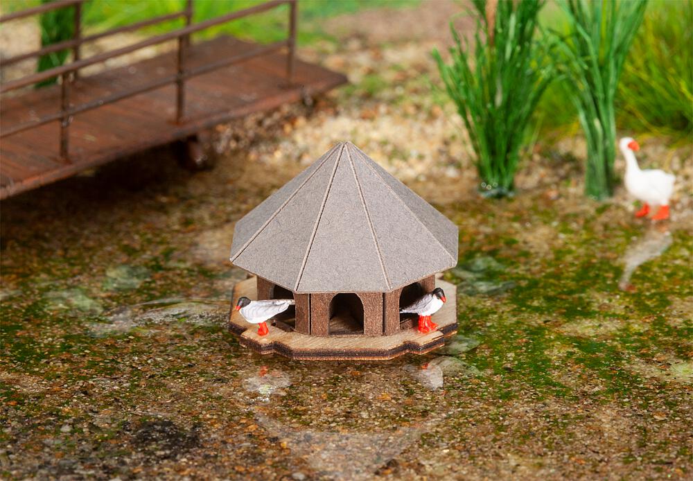 Faller 180308   H0  Cabane à canards 23 x 23 x 17 mm