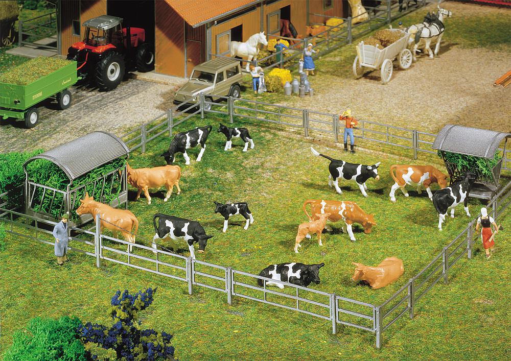 Faller 180434   H0  Systèmes de clôture pour stalles et ferme de stabulation libre, 2000 mm (2 x 1000 mm) 