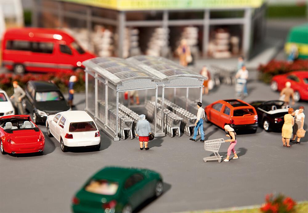 Faller 180606   H0  Stand moderne pour chariots de course 60 x 52 x 54 mm