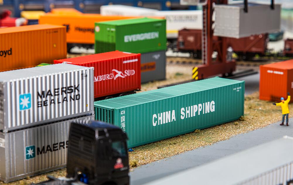 Faller 180844   H0  40' Conteneur CHINA SHIPPING 140 x 28 x 33 mm