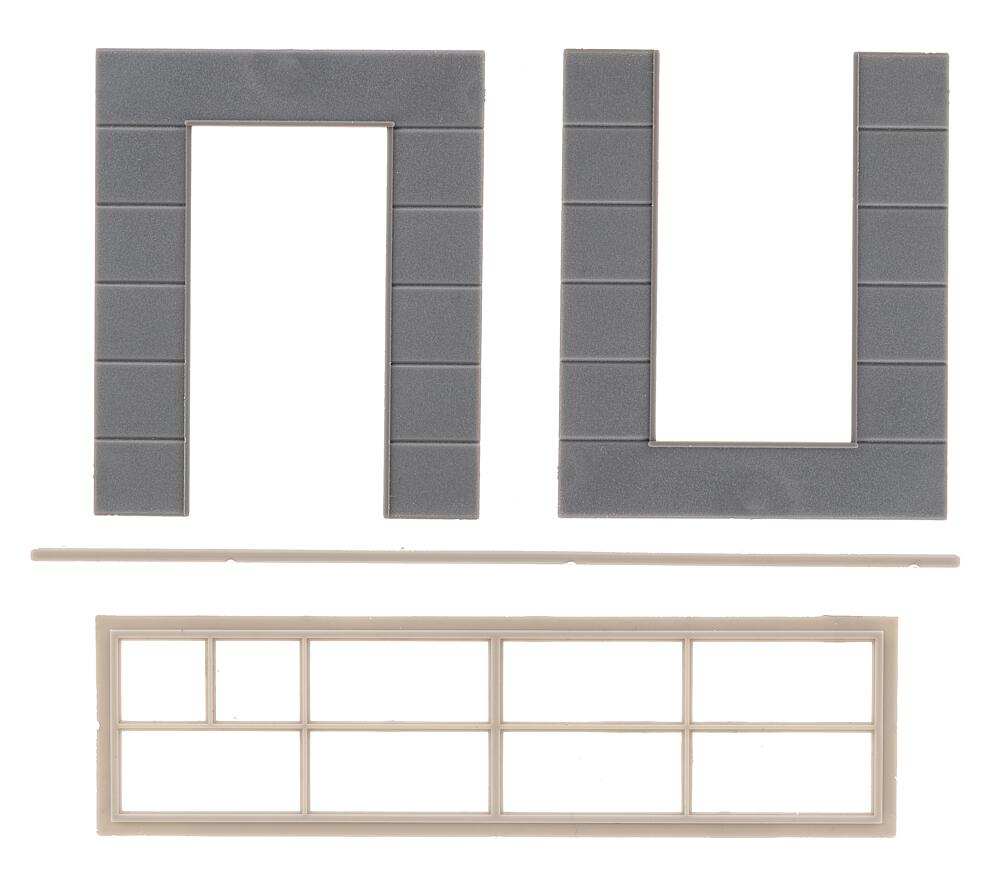 Faller 180883   H0  2 Éléments de mur à haute fenêtre, Goldbeck 50 x 60 x 2,5 mm (2 x)