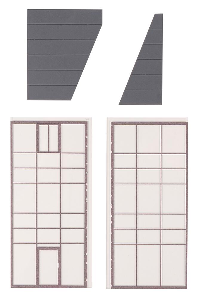 Faller 180895   H0  Élément d’angle en verre, Goldbeck 54 x 114 x 1,4 mm (2 x), 50 x 60 x 2,5 mm, 30 x 60 x 2,5 mm