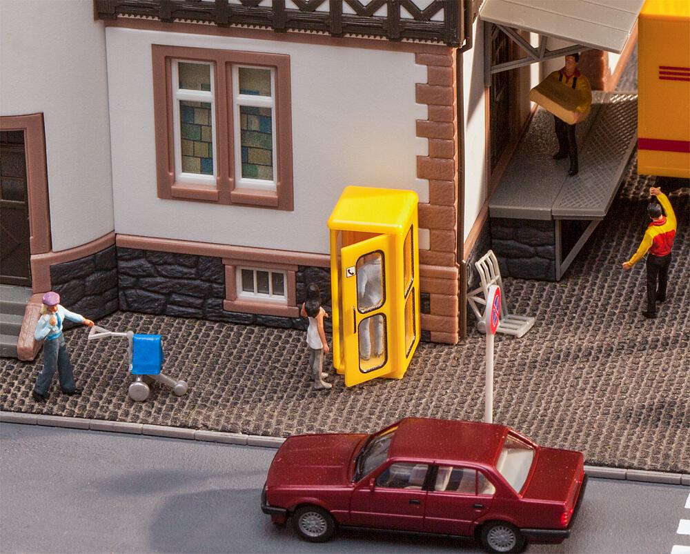 Faller 180955   H0  Cabine téléphonique Bundespost 13,5 x 13 x 28 mm