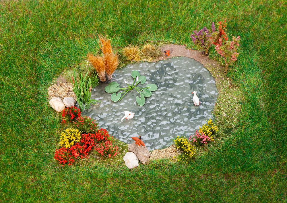 Faller 181278   H0  Jardin d’agrément avec étang 