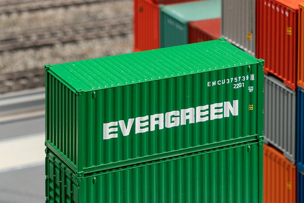 Faller 182004   H0  20' Conteneur EVERGREEN 69 x 28 x 30 mm